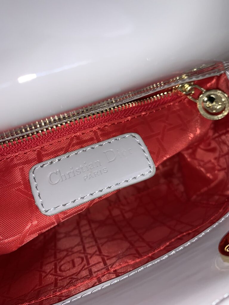 Dior Medium Lady Blush Cannage Lambskin Bag Grey 20Cm - Image 2