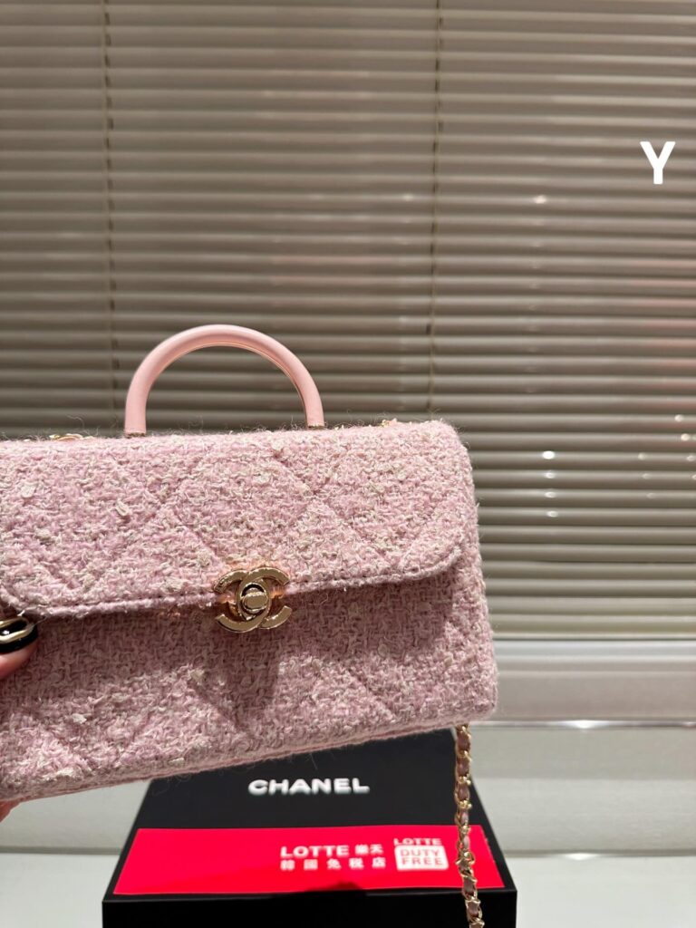 Chanel Box Bag Tweed Pink 20Cm - Image 7