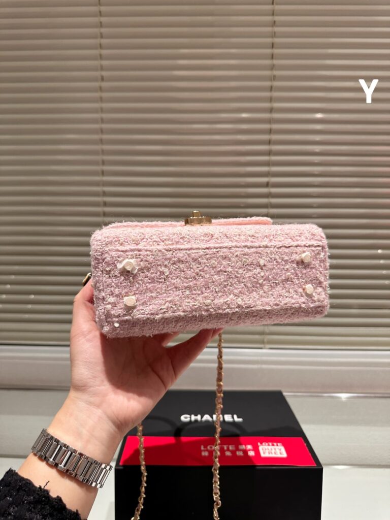 Chanel Box Bag Tweed Pink 20Cm - Image 5