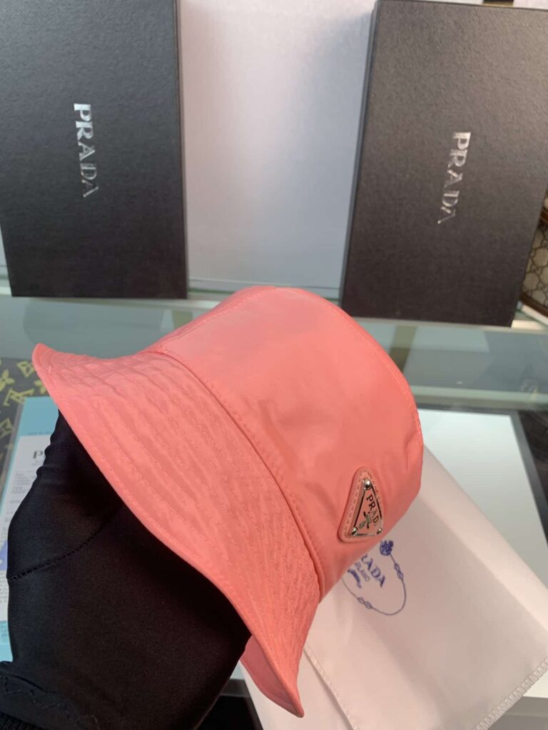 Prada Renylon Bucket Hat Sliver Pink - Image 3
