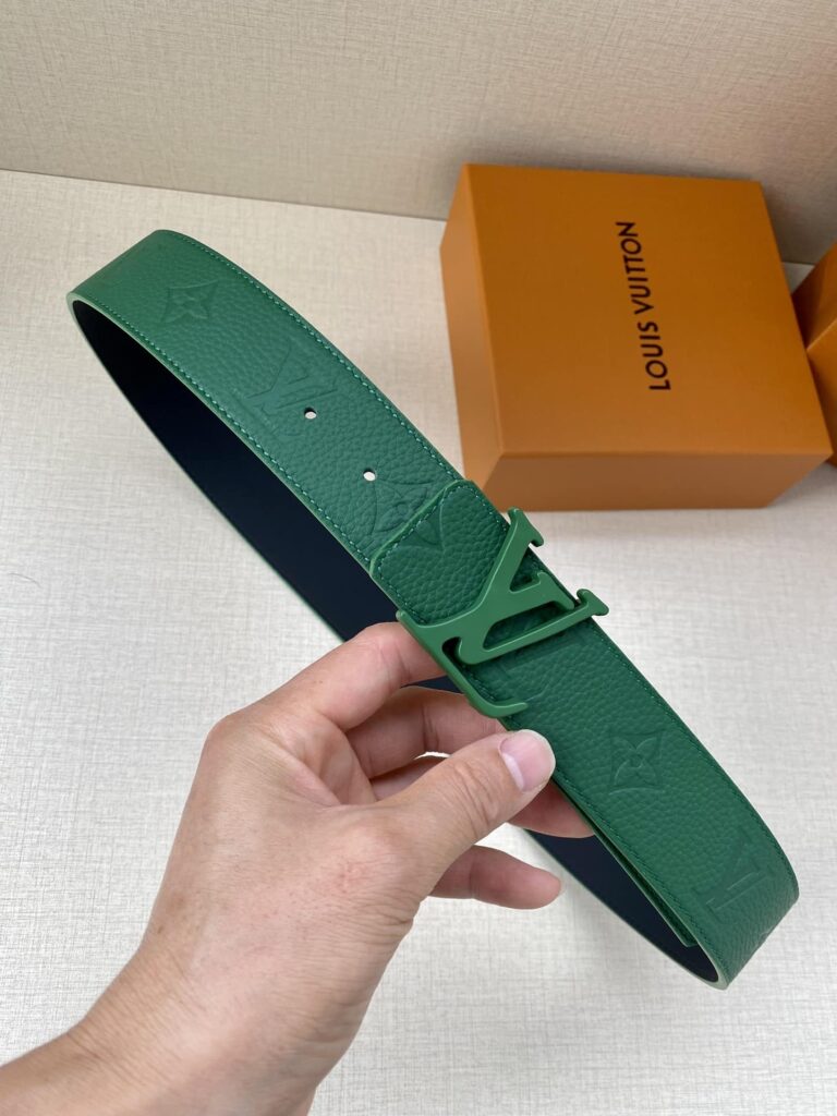 Louis Vuitton Lv Initiales Reversible Belt Monogram Eclipse Green 4Cm - Image 2