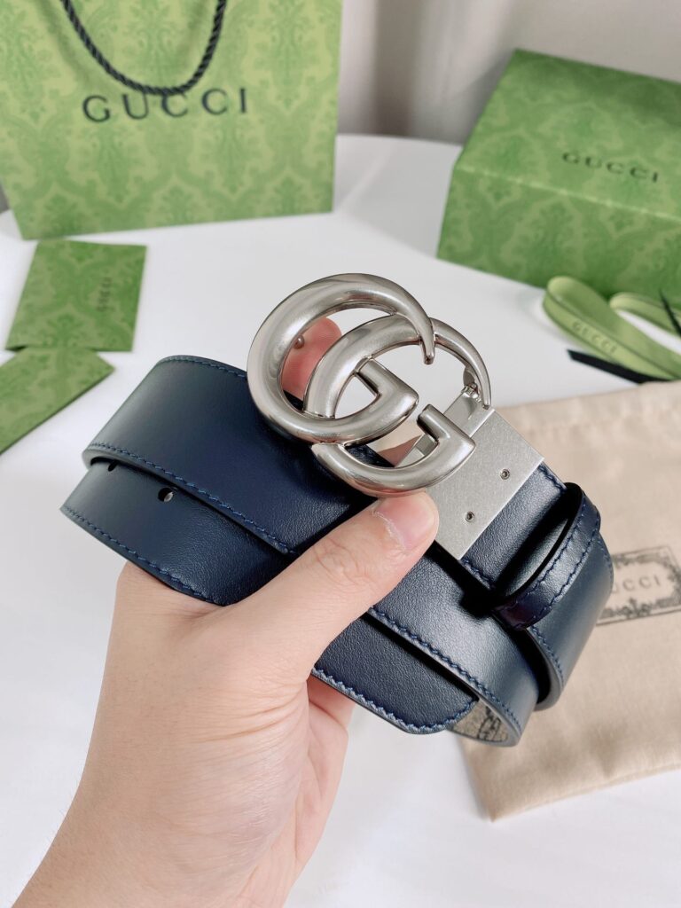 Gucci Supreme Belt With G Buckle Silver Metal 3.8Cm - Image 10