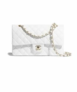 Chanel Classic Small Handbag White 20Cm Ap1787