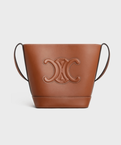 Celine Bucket Cuir Triomphe In Smooth Calfskin Tan 198243Du304Lu
