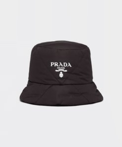 Prada Padded Renylon Bucket Hat Black