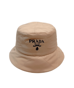 Prada Padded Renylon Bucket Hat Beige