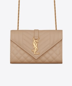 Saint Laurent Envelope Small Bag In Mix Matelass? Grain De Poudre Embossed Beige 600195Bow912721