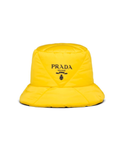 Prada Padded Renylon Bucket Hat Yellow