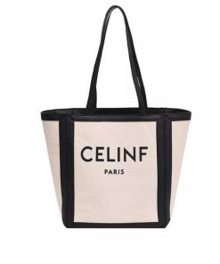 Celine Large Sling Tote Canvas Bags Black 48Cm