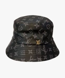 Louis Vuitton Monogram Leather Bucker Hat Black