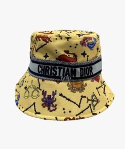 Dior Multicolor Image Bucket Hat Yellow
