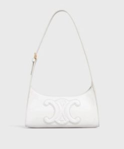 Celine Cuir Triomphe Bags In Smooth Calfskin White 198153