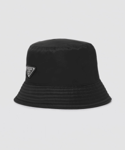 Prada Renylon Bucket Hat Sliver Black
