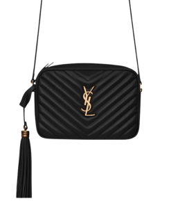 Saint Laurent Lou Camera Bag In Quilted Black Gold Leather 23Cm 612544Dv7071000