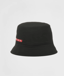 Prada Technical Fabric Bucket Hat Black