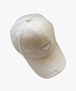 Prada Baseball Cap Sheepskin White