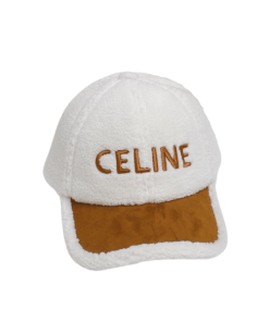 Celine Autumn And Winter Hat Beige And White