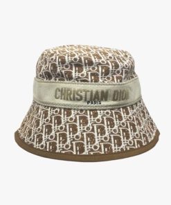 Dior Oblique Bucket Hat Brown