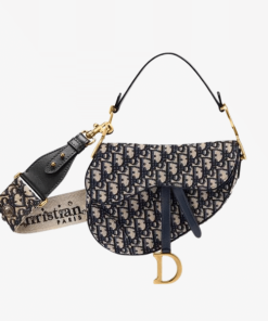 Dior Saddle Baggray Oblique Embroidery Black