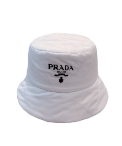 Prada Padded Renylon Bucket Hat White