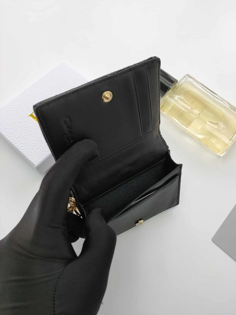 Dior Lady Mini Wallet Black 10.5Cm S0178Onmj_M900 - Image 4