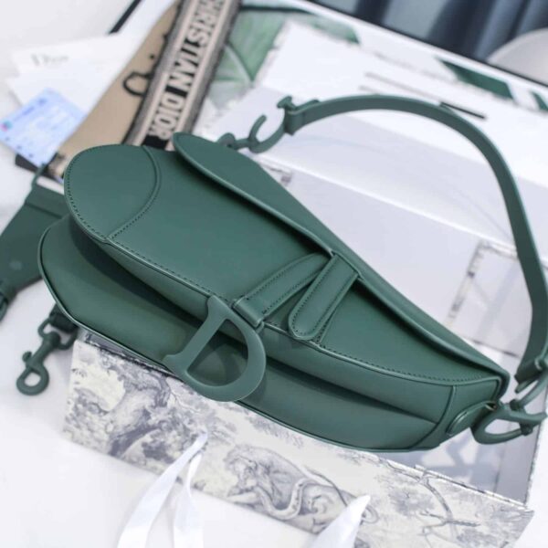 Dior Saddle Smooth Leather Dark Green - Image 4
