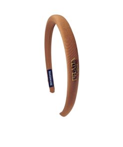 Prada Small Prada Milano Headband With Gold Hardware In Dark Brown