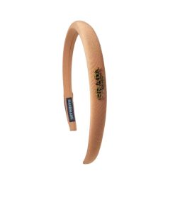 Prada Small Prada Milano Headband With Gold Hardware In Light Brown