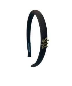 Dior Small Dior Headband With Gold Hardware In Black