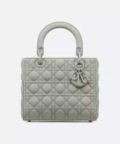Dior Medium Lady Gray Ultramatte Cannage M0565Iloi_M41G 24Cm