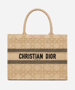Dior Medium Book Tote Natural Cannage Raffia 36Cm M1296Zsqd_M925