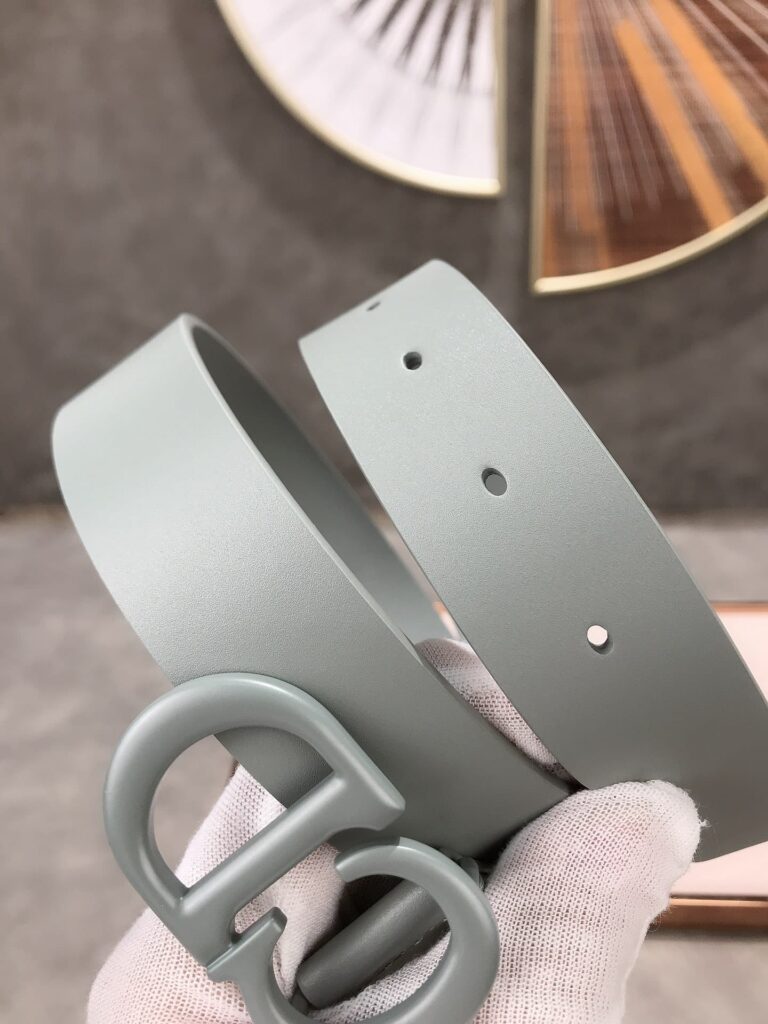 Dior 30 Montaigne Leather Belt Grey 2Cm - Image 2