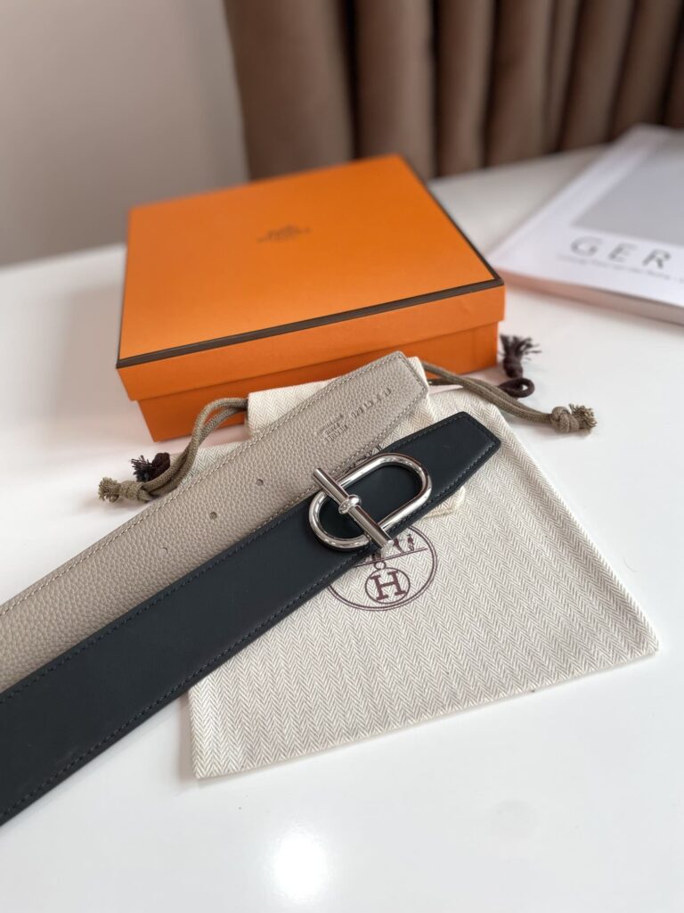 Hermes Reversible Leather Belt Brown 38Mm - Image 3