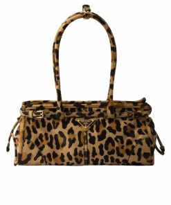 Prada Medium Printed Leather Handbag Honey 32Cm 1Ba426 2C7B F0151 V Moo