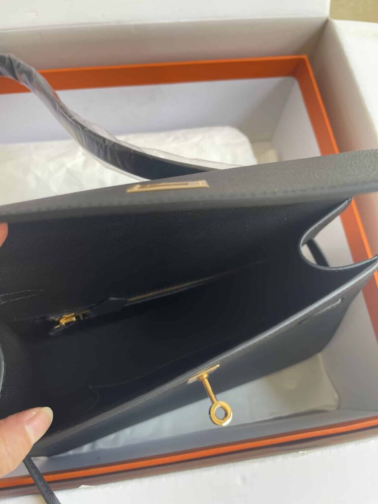 Hermes Kelly Sellier En Desordre Epsom Gold-Toned Hardware Black 25Cm - Image 2