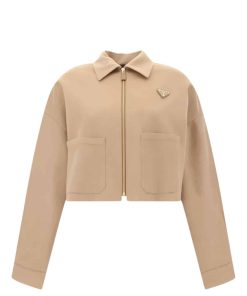 Prada Chino Blouson Jacket Beige