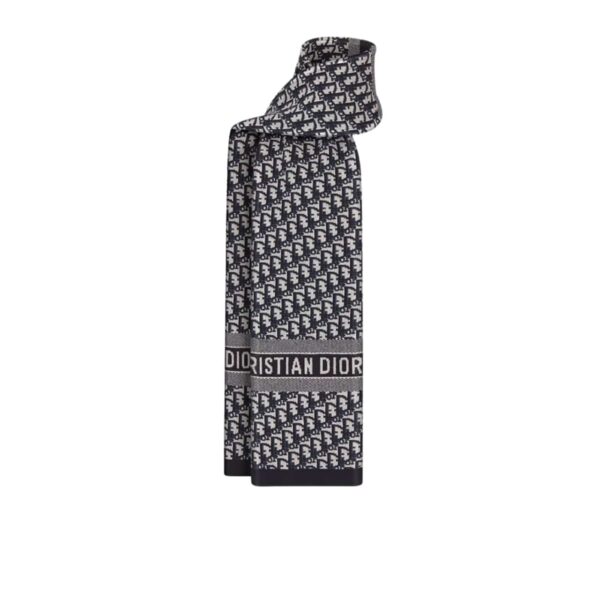 Dior Oblique Scarf Technical Cashmere Navy Blue 15Dob201I099 C540