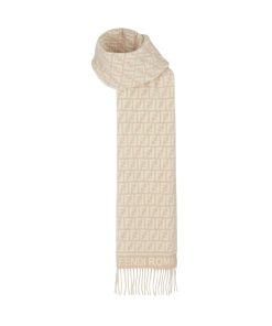 Fendi Ff Scarf Wool And Cashmere Beige Fxt113Aqcwf0Qb9