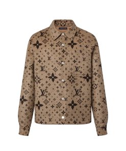 Louis Vuitton Monogram Double Face Wool Silk And Cashmere Blend Overshirt 1Afyf9