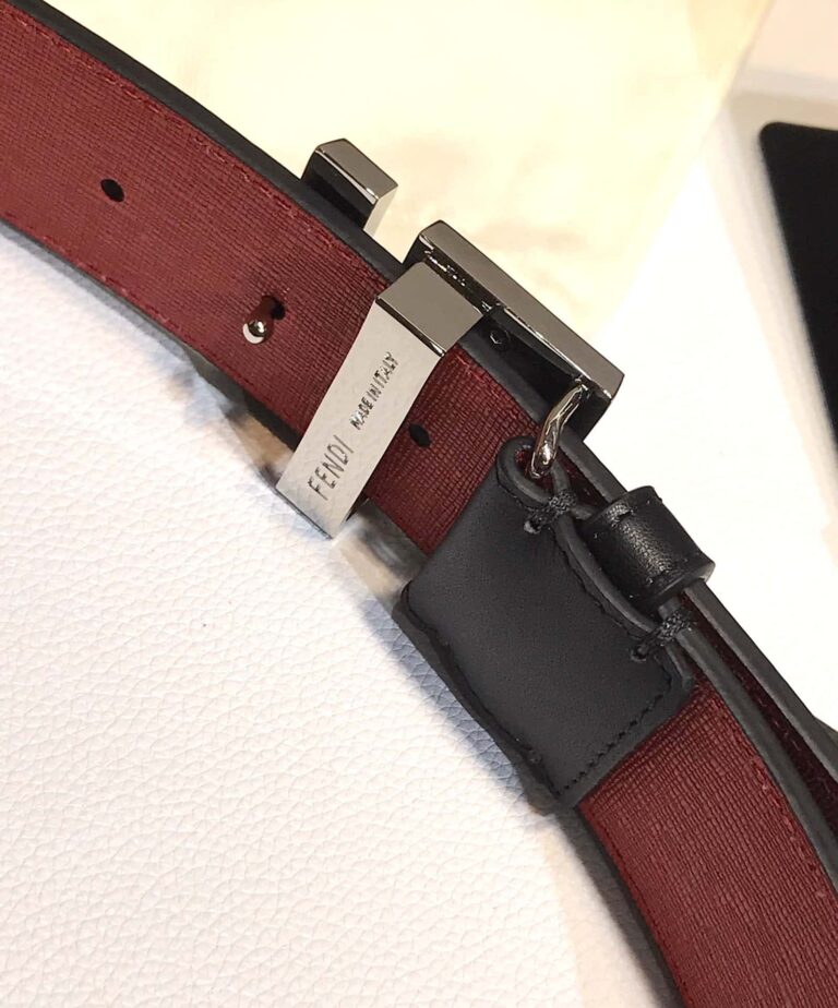 Fendi Ff Leather Betl Black 40Mm - Image 4