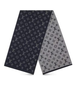 Louis Vuitton Cachecol Monogram Denim Scarf Dark Grey