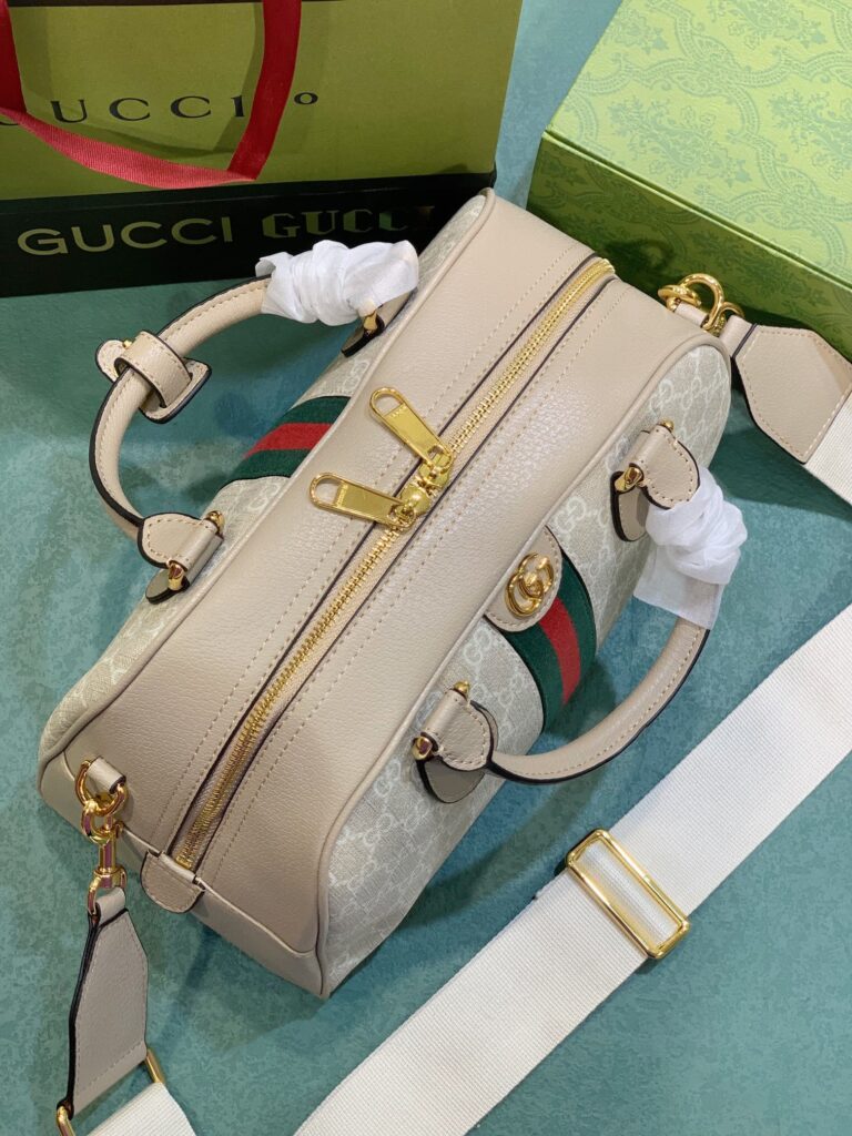 Gucci Women'S Metallic Ophidia Gg Top Handle Bag Beige And White 32Cm 724606 Fabex 9642 - Image 2