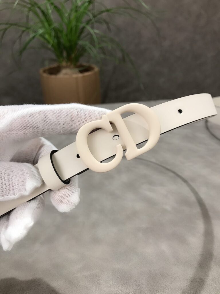 Dior 30 Montaigne Leather Belt White 3Cm - Image 6