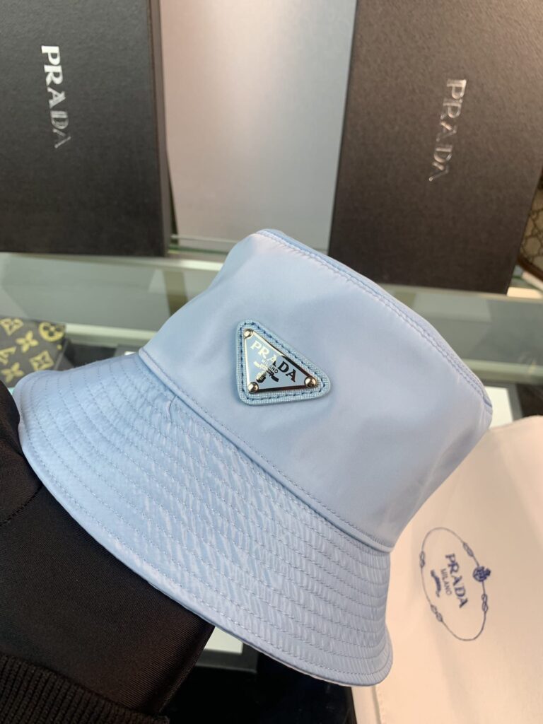 Prada Renylon Bucket Hat Light Blue - Image 2