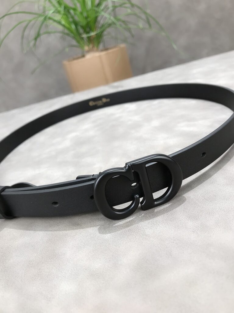 Dior 30 Montaigne Leather Belt Black 2Cm - Image 5