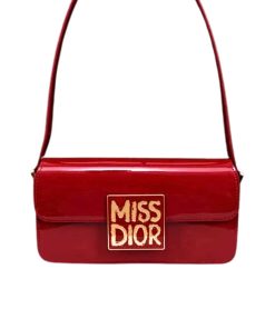 Dior Miss Dior Flap Bag Patent Calfskin Red 22Cm