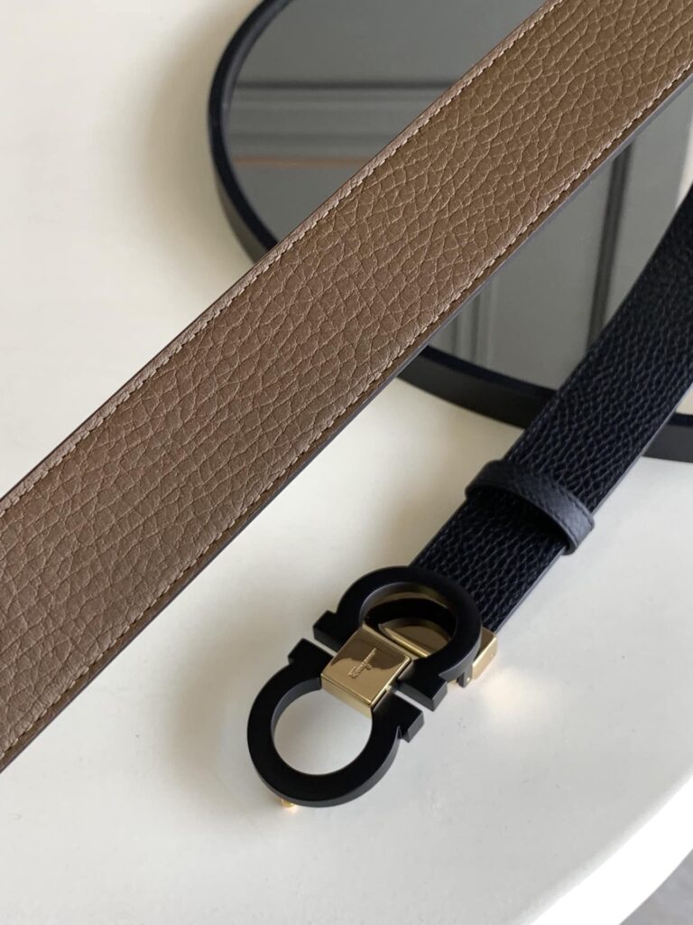 Salvatore Ferragamo Reversible And Gancini Belt Black 3.5Cm - Image 5