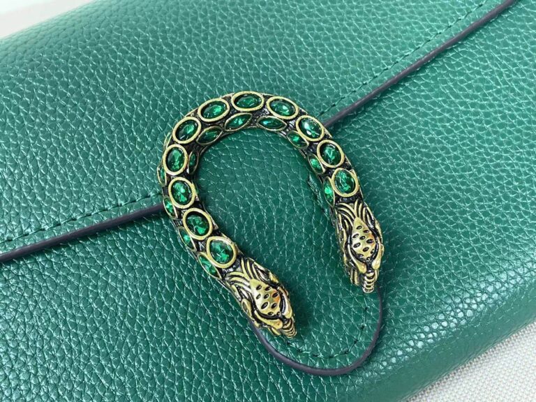 Gucci Women'S Dionysus Gg Supreme Chain Bag Green 20Cm 401231 Caogx 3120 - Image 4