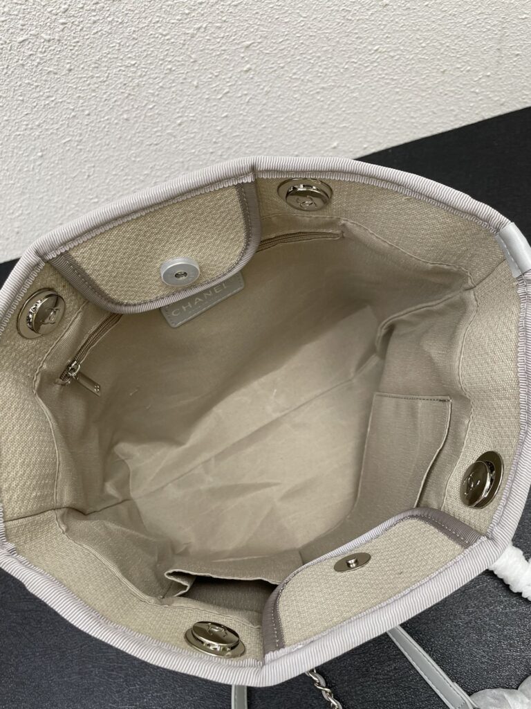 Chanel Deauville Shopping Canvas Tote Bag 33Cm A67001 - Image 6