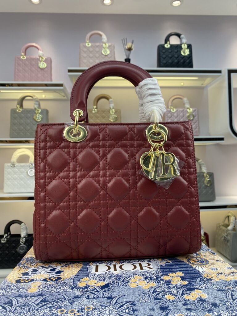 Dior Medium Lady Cherry Red Patent Cannage M0565Owcb_M323 24Cm - Image 2